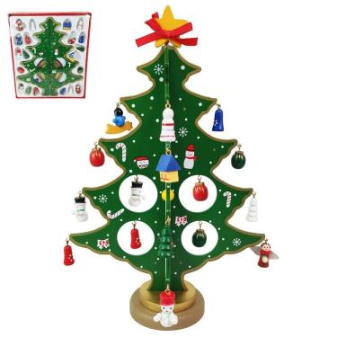 Imagem de Coleçao Natal Bonequinhos Natalino Mini Arvore Madeira (919)