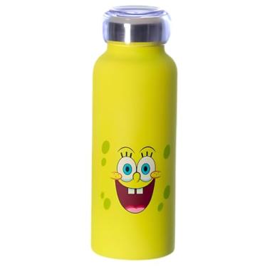 Imagem de Zona Criativa – Garrafa Bubble Bob Esponja 500ml | Tampa Rosqueável com Vedação em Silicone – Mantém a Temperatura por até 6h - Compacta e Prática para acompanhar a Rotina