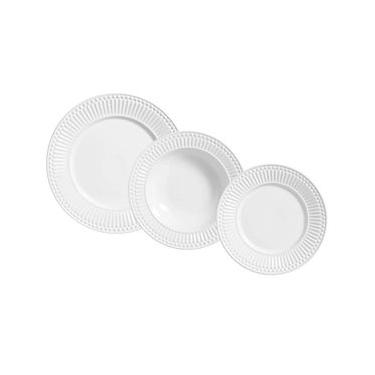 Imagem de Aparelho de Jantar 18 Peças Porto Brasil Roma em Cerâmica Feldspática - Branco