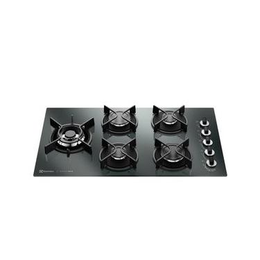 Imagem de Cooktop a Gás Electrolux Home Pro em Vidro com 05 Bocas Preto - KE5HP