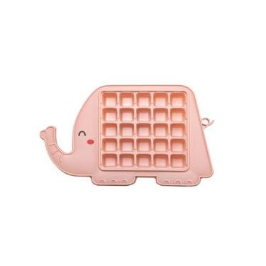 Imagem de Forma de Gelo Divertida Infantil Elefante Rosa 25 Cavidades