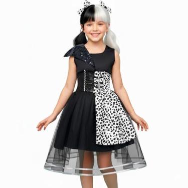 Imagem de Fantasia Infantil Cruella De Vil de Luxo Halloween