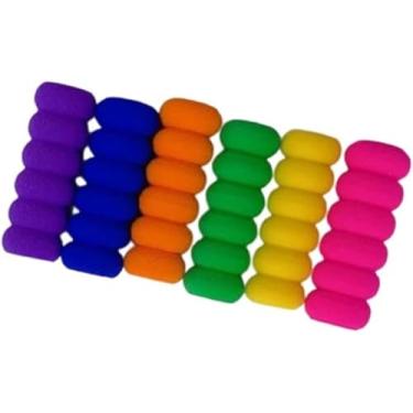 Imagem de 10 peças multicoloridas de espuma macia, prendedores de caneta para canetas de pintura de diamante, caneta de broca, almofada de lápis para desenhar, escrever, crianças, adultos, artrite, canetas de