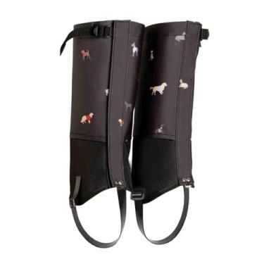 Imagem de menolana Polainas infantis com tira para os pés, proteção para as pernas, capa de proteção para sapatos de inverno, polainas infantis para neve, ideais para, Preto