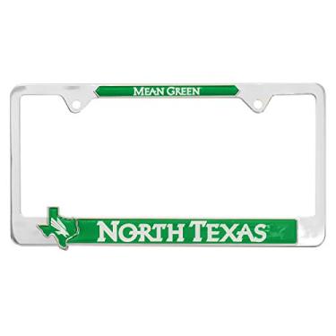 Imagem de Moldura de placa de licença de mascote NCAA de metal premium com inserção em forma de TexasAMG verde TX-LIC-FRM