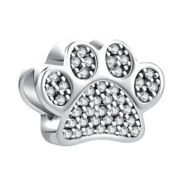 Imagem de Colar Com Pingente De Patinha De Cão Em Prata 925 Para Mulheres, Estil