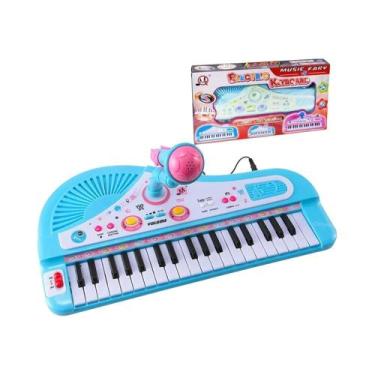 Imagem de Piano Eletrônico Infantil De 37 Teclas Com Microfone, Instrumento Musi