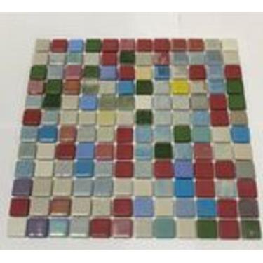 Imagem de Pastilha de Cerâmica Colorida vermelho - unidade - Vidro Real Revestim