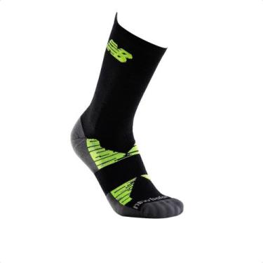 Imagem de Meias New Balance Performance Run Cano Longo Masculina, 39/43, Preto, 