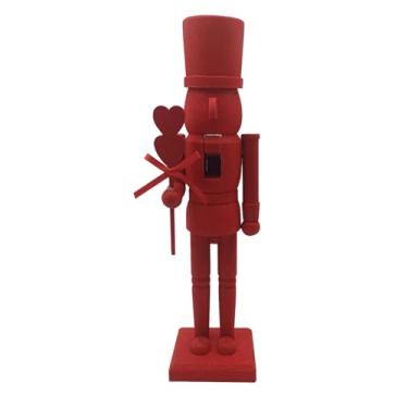 Imagem de Bonecos Quebra-Nozes - Figuras de Soldado do Amor de 35 cm - Decoração de Biscoito de Nozes de Madeira | Para Natal, Feriado Festivo Dia dos Namorados, Prateleira de Mesa Mesa Cornija de Lareira