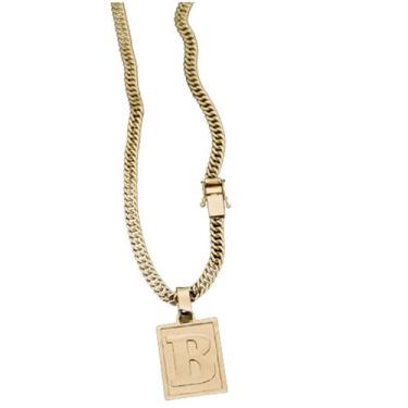 Imagem de Cordão Grumet Pingente Letra B Correntes estilosa - A.R Variedades MT