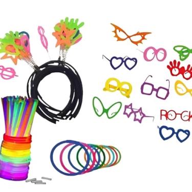 Imagem de Balada Festa Neon Pulseira Neon Oculos Tiara Kit de decoração para festa para Casamento, Formatura e Festas Nocturnas