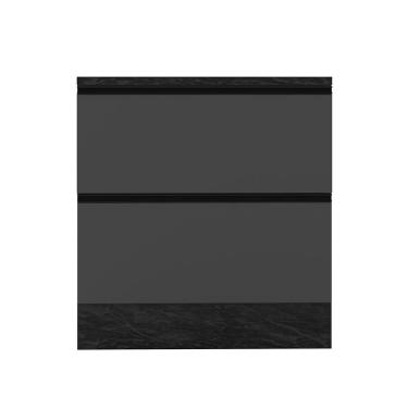 Imagem de Balcão 1 Porta 1 Gaveta (com Tampo) 80cm Etna Grafite - Ssx Multicoisas