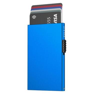 Imagem de Carteira VULKIT com proteção RFID minimalista de metal fino