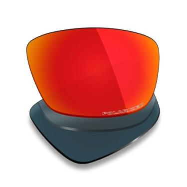 Imagem de Mryok Lentes de reposição ultra polarizadas compatíveis com óculos de sol Spy Optic Cyrus, HD Polarized, proteção UV, resistente a impactos e ajuste perfeito - Vermelho fogo