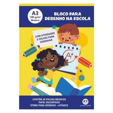 Imagem de Bloco Para Desenho A3 180G - 20 Folhas Brancas