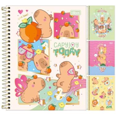 Imagem de Kit C/ 4 Caderno Capyclub Capivara ESPIRAL Colegial TILIBRA - 10M 120 Folhas