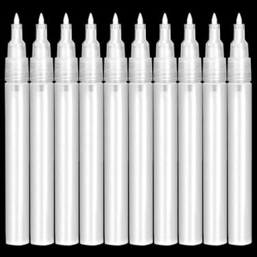 Imagem de FULIBAO Marcadores de tinta acrílica vazios recarregáveis de 0,5 mm, pontas extrafinas, canetas de tinta permanente vazias transparentes para grafite, aquarela, cola, líquido, tinta marcadora, arte