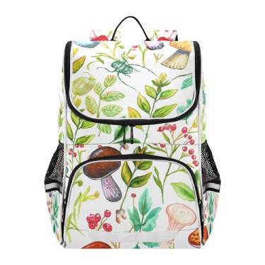 Imagem de Joisal Colorful Tropical Mushroom Spring Boys Backpacks Cartoon Elementary Back to School Bag Personalized Lightweight Girls' Backpack for Kids Mermaid Bookbags