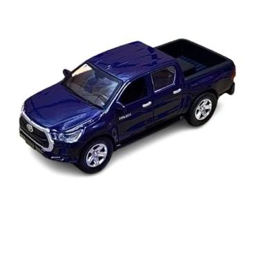 Imagem de Miniatura Caminhonete em Metal, Escala 1:32, Portas que Abrem, Carro de Coleção, Cor Azul, Branco e Preto, Manual, para Colecionadores, A Partir de 3 Anos (Azul)