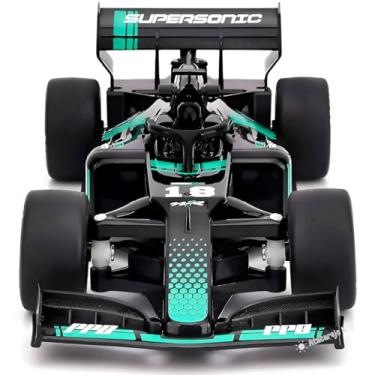 Imagem de Carrinho de Controle Remoto com LED e Fumaça, 1:16, 800mAh, 27MHz, Plástico, 22x5x9.5cm, +3 Anos (Preto)