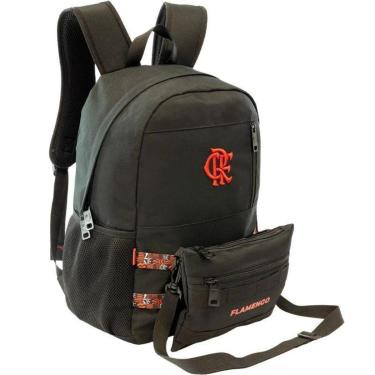 Imagem de Mochila Esportiva Flamengo Com Bolsa Tranversal Oficial Licenciada - Ref 14013-Unissex