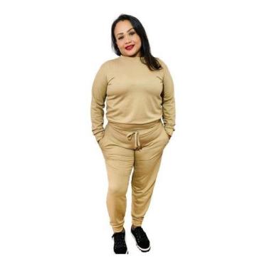 Imagem de Conjunto Glamour Feminino Moletinho Tecido Todas Estações - M50 - Faná