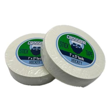 Imagem de Crossbar Fita adesiva – 2 rolos jumbo – 2,5 cm x 27 jardas cada – Fita de pano multiuso para hóquei, lacrosse, tacos de beisebol, raquetes, ferramentas – rasgo à mão, aderência forte, sem resíduo – 50