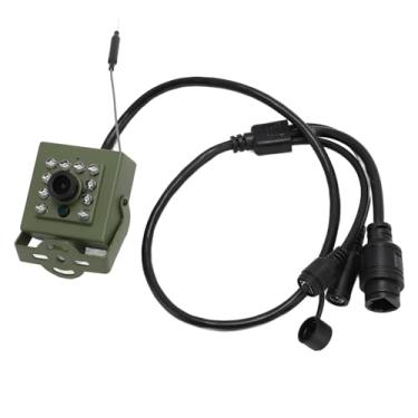 Imagem de Asixxsix de câmaras de segurança, câmara de vigilância com lente de 3,6 mm e visão noturna, cartão de memória de 128 GB, câmara interior e exterior para internet via LAN (Sensor CMOS IMX335 5MP)