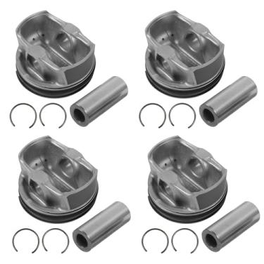 Imagem de cycwer Conjunto de pinos de anéis de pistão 23041-2E210 + 0,5 mm, serve para Soul Forte Forte5 Forte Koup 2.0L G4NC 2014 2015 2016 2017 2018, +0,5 kit de pistão de motor peças de reposição pistão e