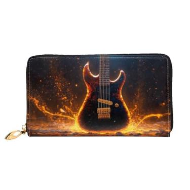 Imagem de XLLingL Carteiras de cartão de crédito impressas, bolsas longas de couro femininas, carteiras com zíper, carteira de viagem simples