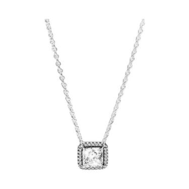 Imagem de Colar Feminino De Prata 925 Com Laço Rosa, Coração Vermelho E Flor  Jo