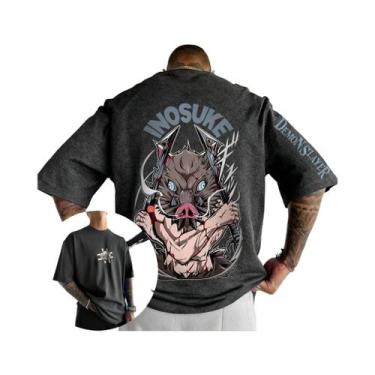 Imagem de Camiseta De Algodão Demon Slayer Para Homens E Mulheres, Estampa Gráfi