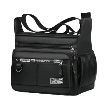 Imagem de Bolsa Transversal Masculina Para Negócios Com Vários Compartimentos E 