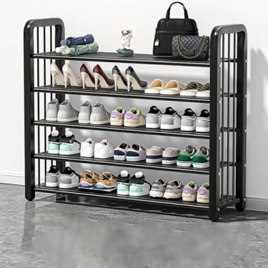 Imagem de SGeneE Sapateira com laminados removíveis, prateleiras organizadoras de sapatos de malha laminada de metal, prateleira de sapatos para armário, entrada, corredor, quarto, sala de estar, design de