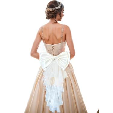 Imagem de Unykaflor Laço destacável para vestido, vestido de casamento, laço e acessório para vestido de formatura, cinto de noiva