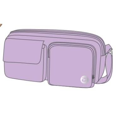 Imagem de Goloni Bolsa tiracolo feminina masculina pequena, Roxa