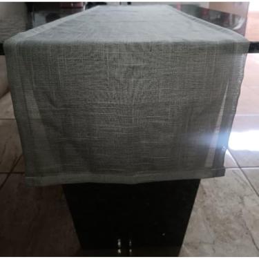 Imagem de Caminho de Mesa Grande Linho Decoração Trilho de Mesa Luxo Rústico Diversos Tamanhos(Cinza,1,90m x 35cm)
