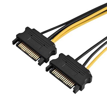 Imagem de Naroote Cabo Adaptador de Fonte de Alimentação SATA para PCI-E Aumenta Eficientemente a Corrente da Placa de Vídeo para Entusiastas de Jogos de Computador Cabo SATA único de 1 Unidade de 20 Cm para
