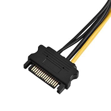 Imagem de Naroote Cabo Adaptador de Fonte de Alimentação SATA para PCI-E Aumenta Eficientemente a Corrente da Placa de Vídeo para Entusiastas de Jogos de Computador Cabo SATA único de 1 Unidade de 20 Cm para