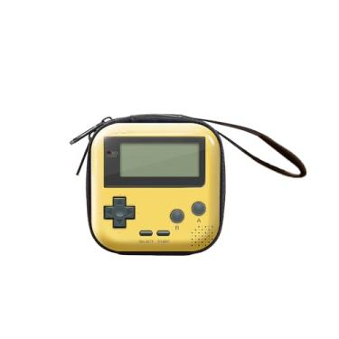 Imagem de Zero Wallets 1 pacote, carteira compacta com tema retrô para itens essenciais diários (console de jogos, fita cassete, estilos de câmera Polaroid), Amarelo, Tendência