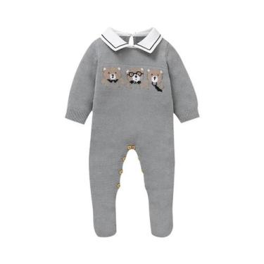 Imagem de Macacão De Inverno Para Bebês Meninos Com Gola Alta E Manga Longa, Est