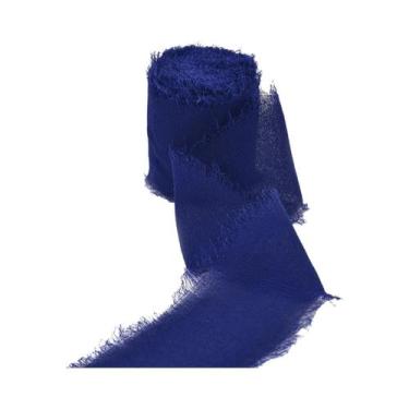 Imagem de Fita De Seda Chiffon Com Bordas Desfiadas Feita À Mão 5M 4cm Para Deco