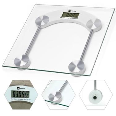 Imagem de Balança Digital Vidro Temperado Academias Banheiro Clínicas Quadrada