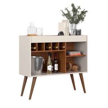 Imagem de Aparador Adega New Odin Off White Com Freijo