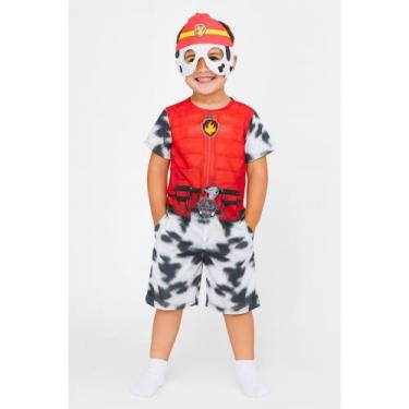 Imagem de Fantasia Infantil Roupa Marshall Patrulha Canina Com Máscara - MWM MOD