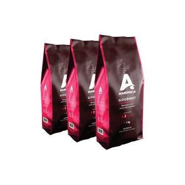 Imagem de Café Torrado em Grãos Gourmet - 3 Pacotes de 1kg