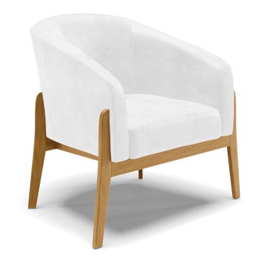 Imagem de Cadeira Sala de Jantar Base de Madeira Stella Sintético PU D03 - D'Rossi