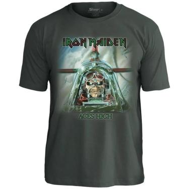 Imagem de Camiseta Stamp de Banda Iron Maiden em Algodão Manga Curta Gola Redonda Oficial-Unissex