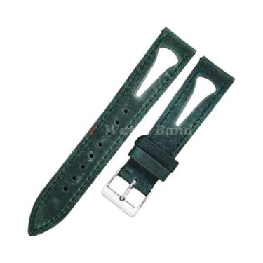 Imagem de Pulseira De Relógio Vintage Em Couro Genuíno Marrom Com Liberação Rápi